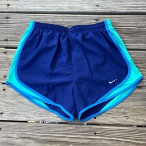 Nike Navy and Aqua Running Shorts
